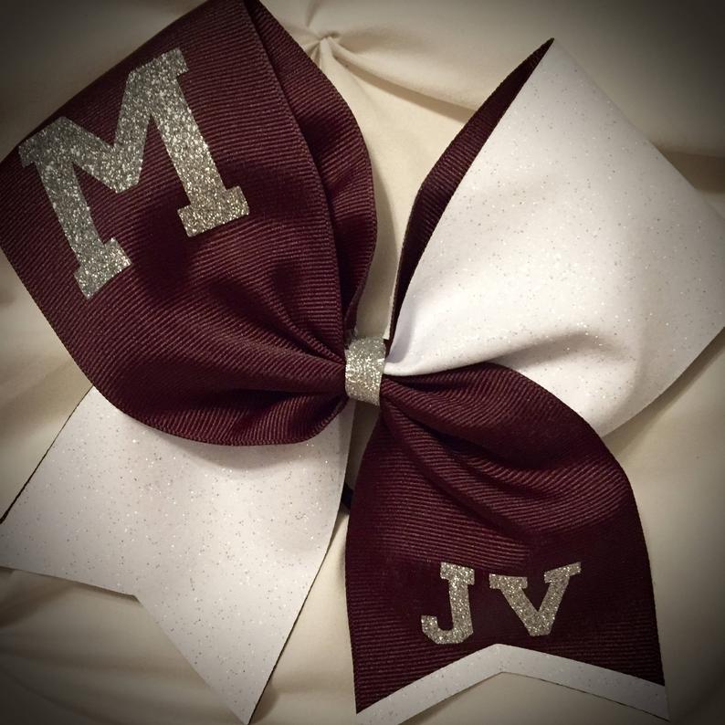 SQUAD or TEAM Cheer Bow GLITTER BowSquad discounts Cheer Bow