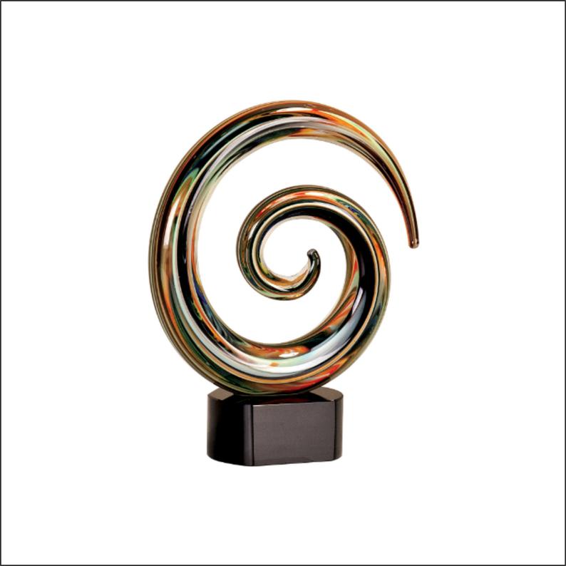 Swirl art glass hand blown glass swirl blown glass