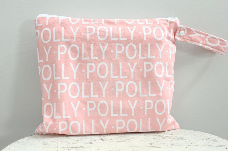 The ICKY Bag  wetbag  PETUNIAS by Kelly  personalized