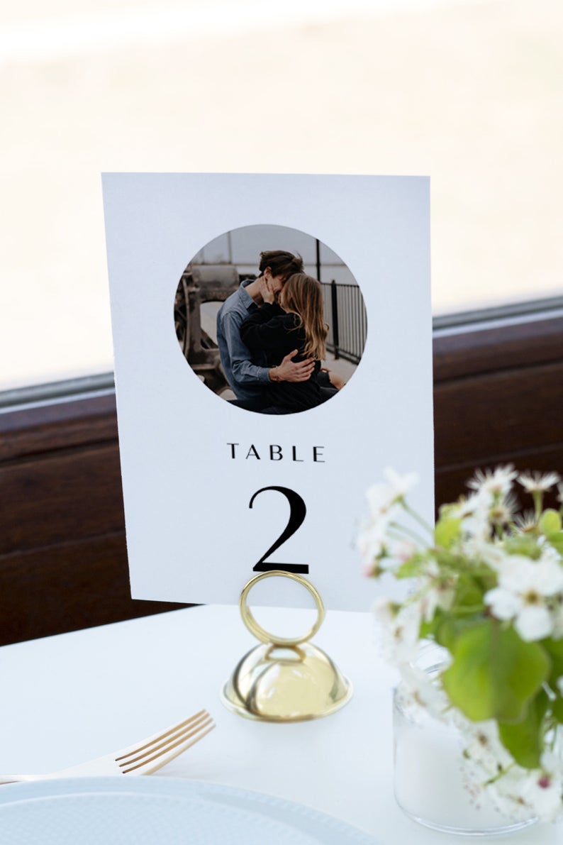 WILLOW  Photo Table Numbers for Wedding Template Picture