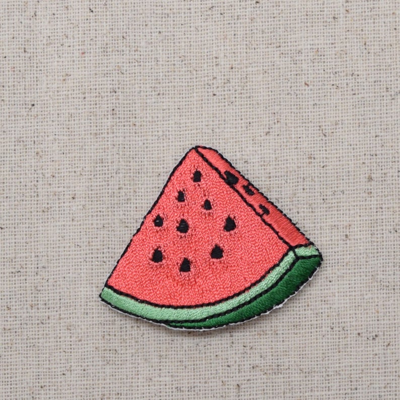 Watermelon Slice  Pink  Fruit  Iron on Applique