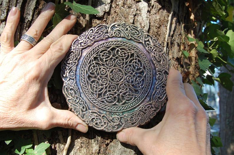 Celtic Knot Mandala Stone Sculpture Garden Gifts Irish