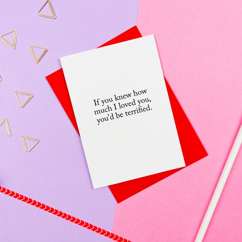 Creepy Valentine Card / Funny Valentines Day Card / I Love You