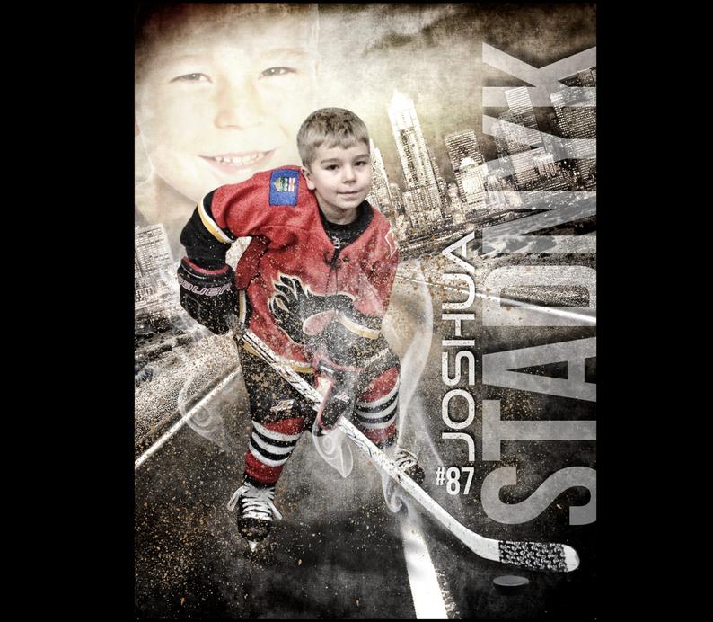 Custom Hockey Sports Poster Collage for ANY SPORT team or