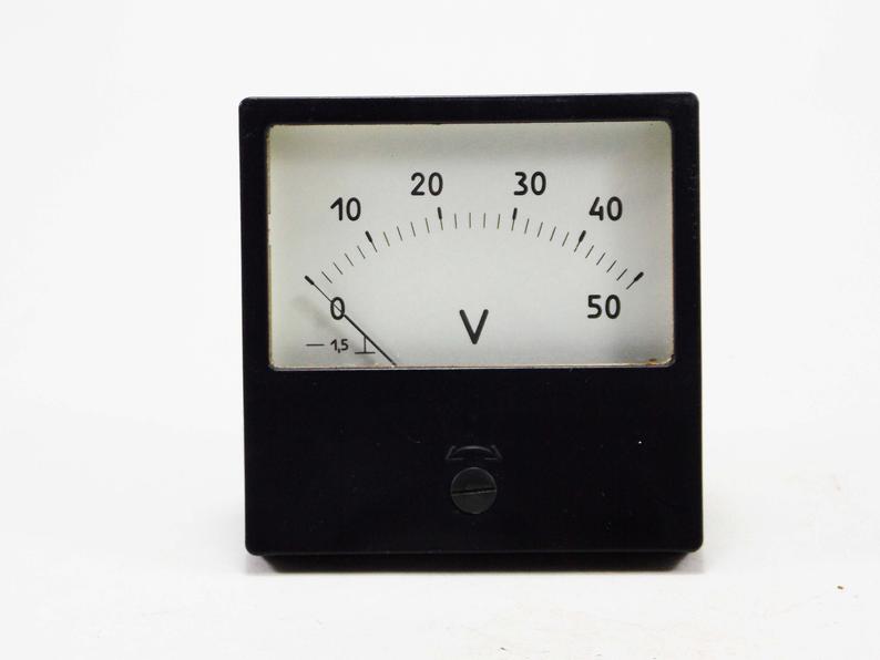 Electronic device voltmeter ammeter antique industrial tools