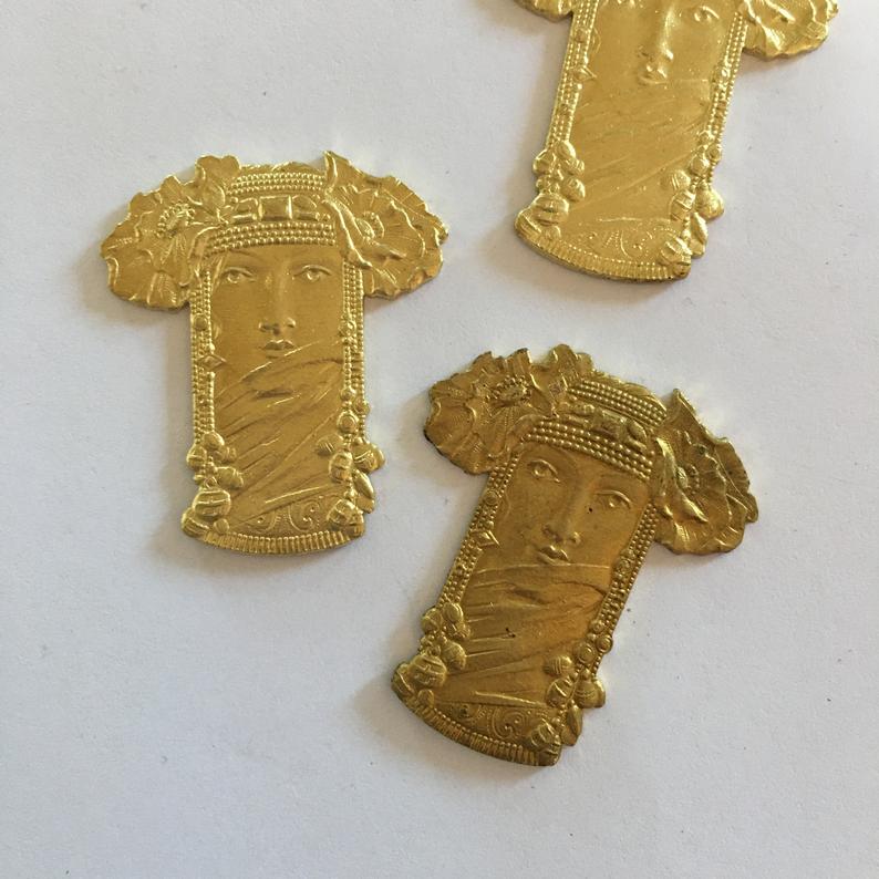 French Brass Stampings/FRENCH Mystic Egyptian Goddess1