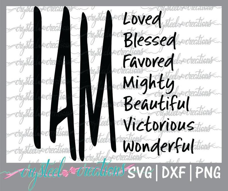 I Am SVG file Christian svg PNG DXF T-shirt Design file