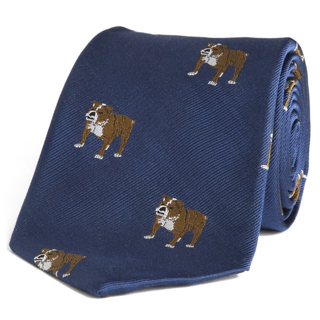 Navy Bulldog Tie by Sir Jack’s