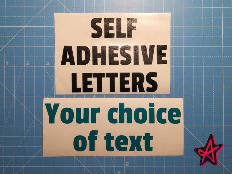 Personalised self-adhesive vinyl letter stickers  Custom