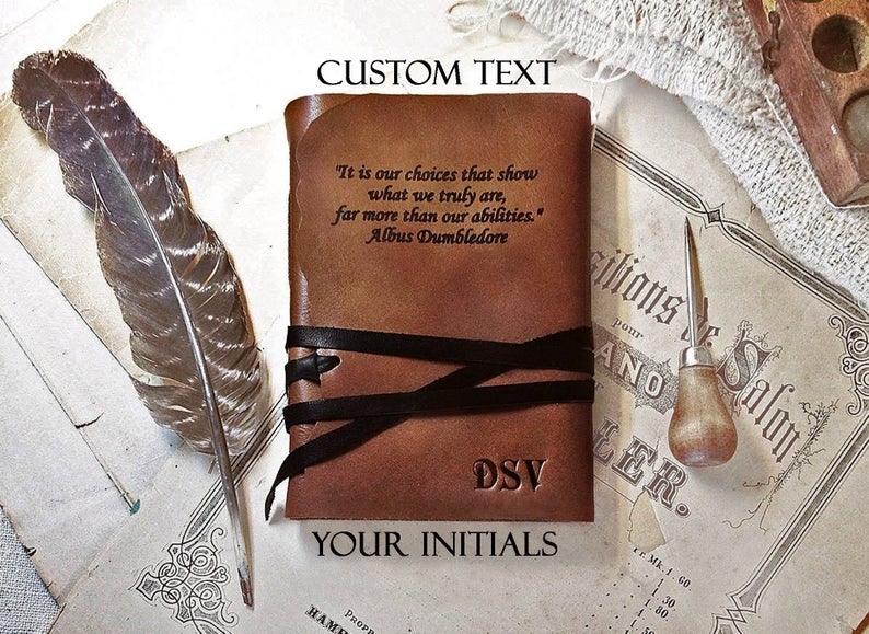 Personalized leather journal large personalized journal