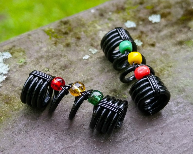 Rasta Dread Bead One Simple Bead Dreadlock Bead Loc Bead