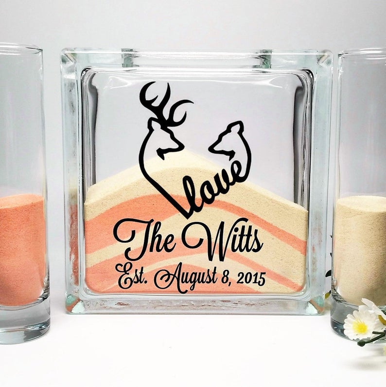 Sand Ceremony Set Buck and Doe Wedding Theme Unity Sand