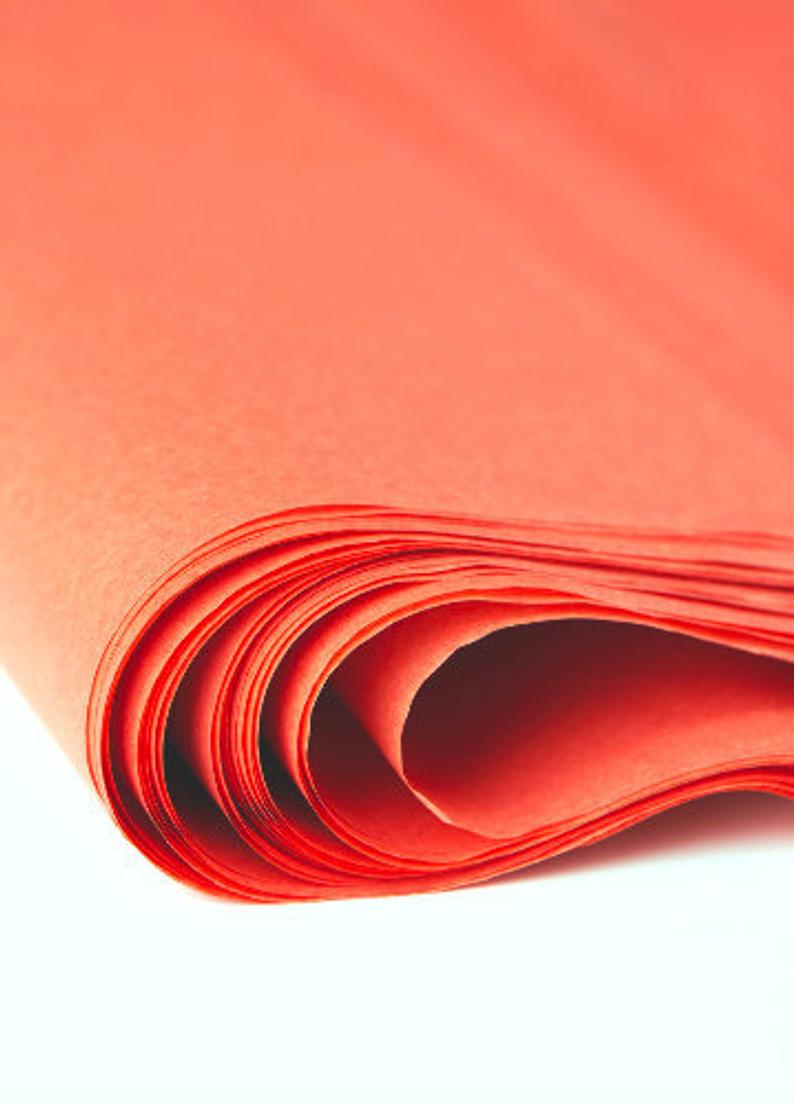 Terracotta Burnt Orange Tissue Paper 24 sheets  Bulk Tissue