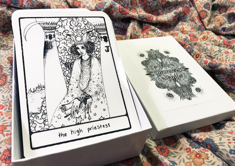 The Efflorescent Tarot Deck: Black and White Cards