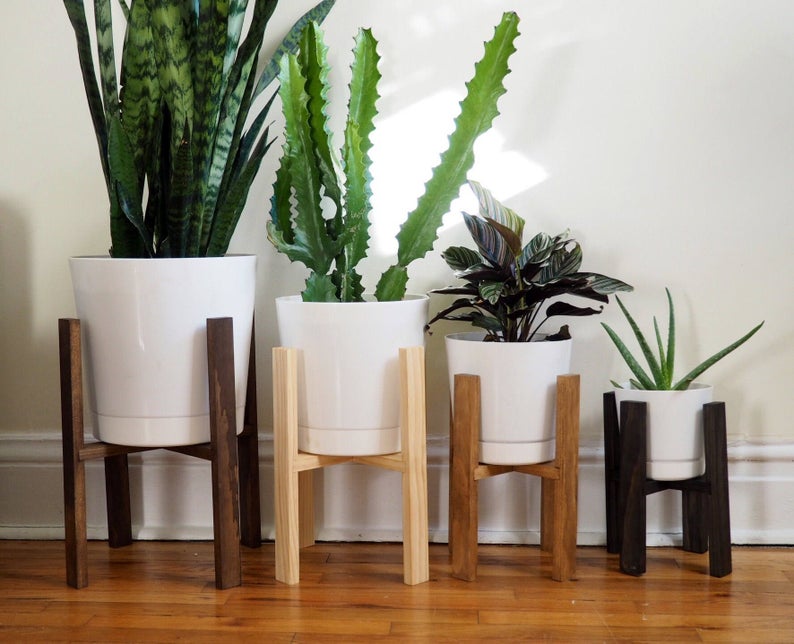 Wooden Planter Stands Potted Plant Stand Modern Planter