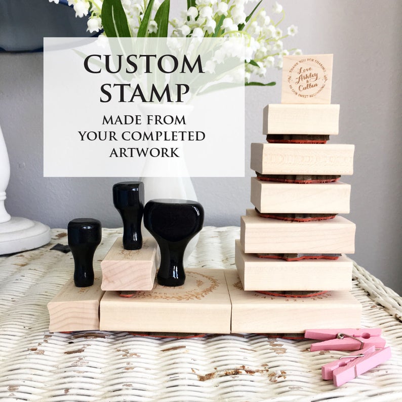 Your Custom stamp Business Stamp Wedding Stamp Image or