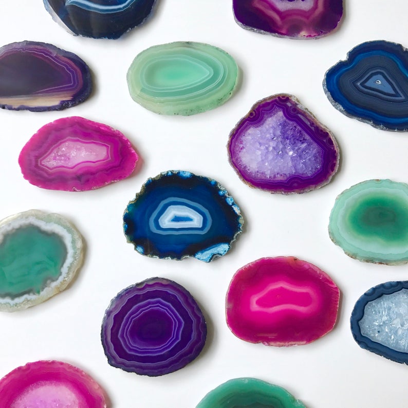 Agate Slices 22.5  Bulk Geode Place Cards Craft