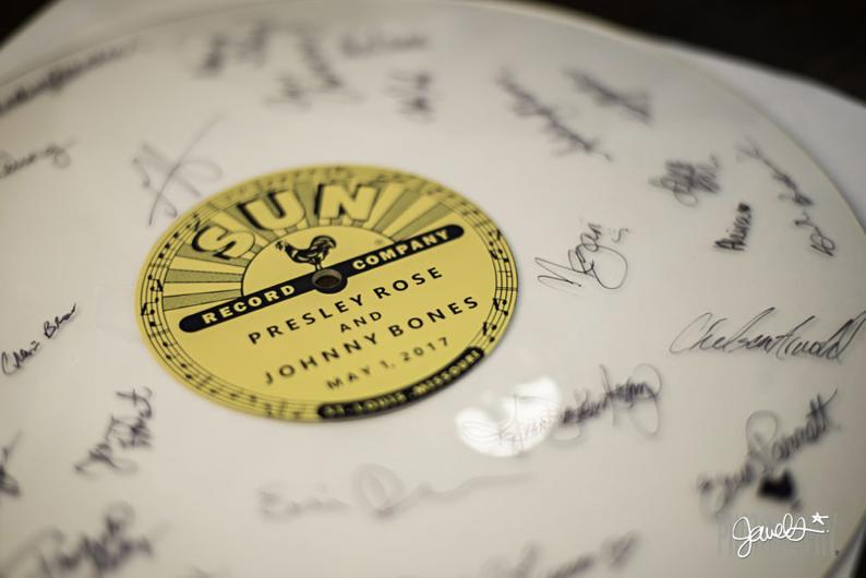 Blank Vinyl Record Guestbook with Custom Labels