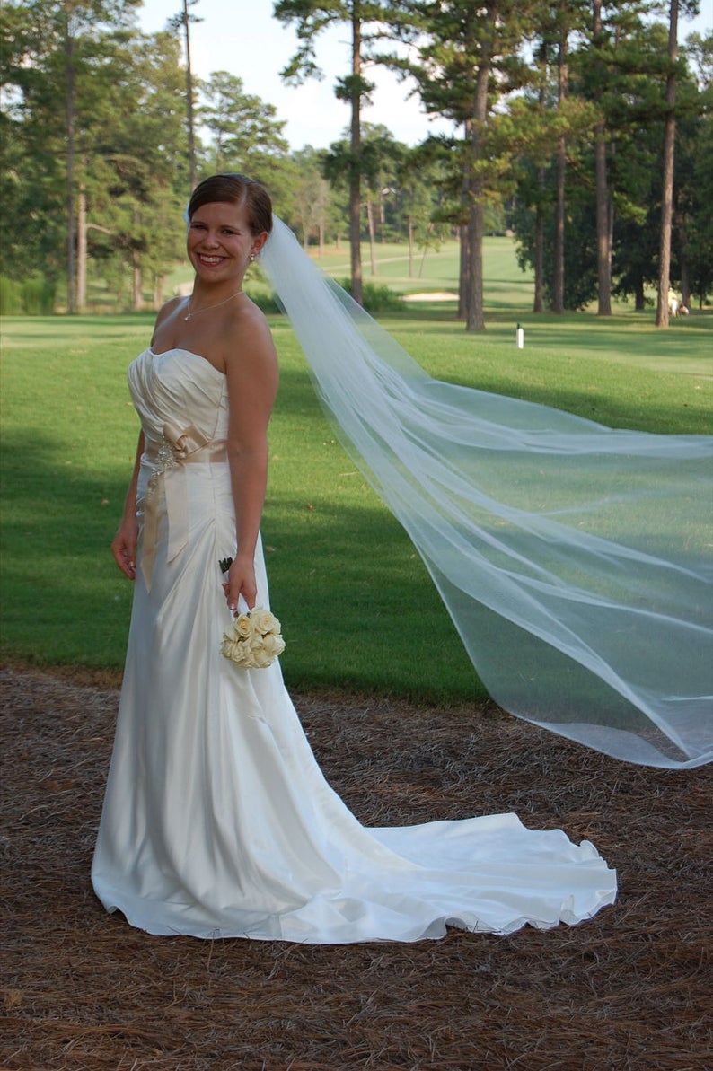 Chapel wedding veil cathedral veil Simple abusymother veil