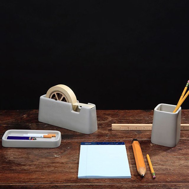 Concrete Desk Accessories by Magnus Petterson