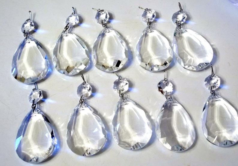 Excellent Quality 2 Chandelier Crystal Teardrop Lot of