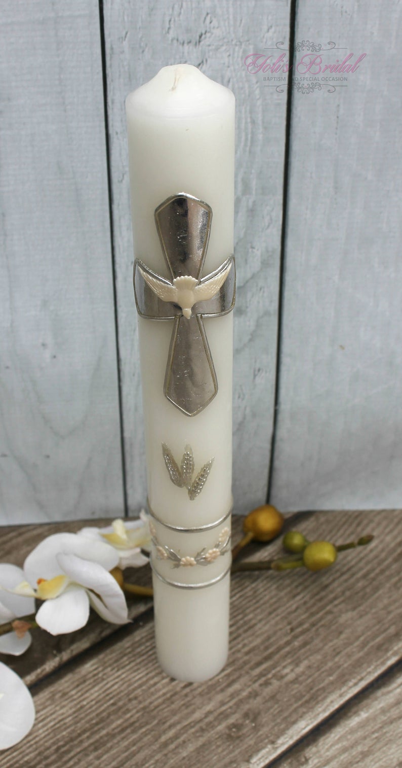 FAST SHIPPING Beautiful Silver Candle for any occasion