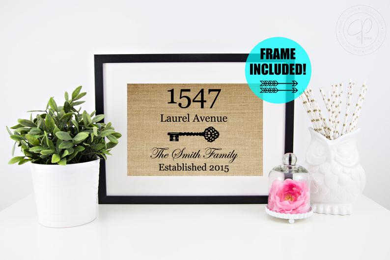 FRAME INCLUDED Housewarming Gift New House Gift Our First