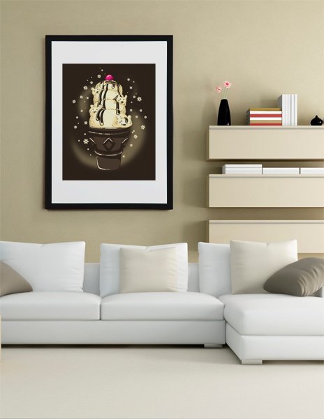 Ice Cream Bears, Fine Art Print by Tobe Fonseca