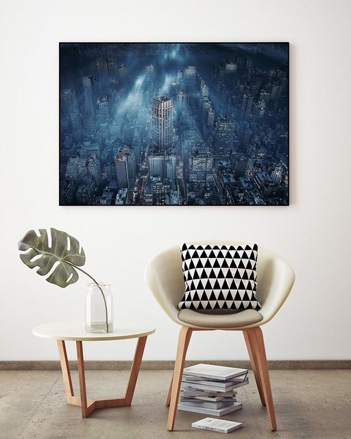 “NYC” Art Block Framed by Giant Art