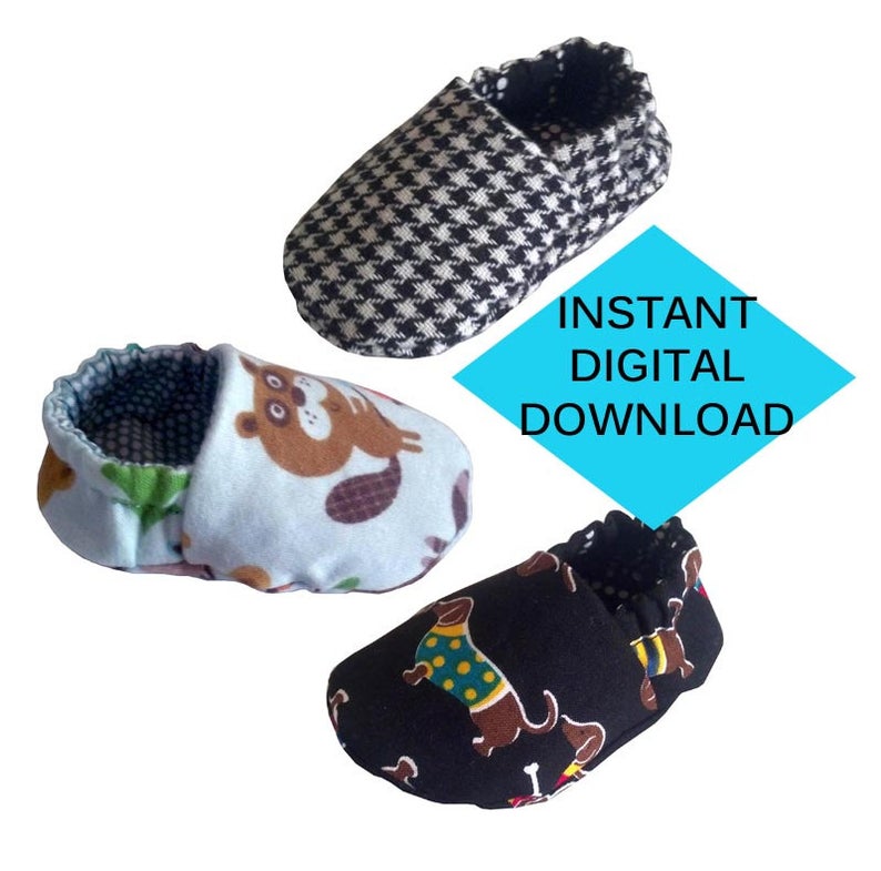 Reversible Baby Shoes Sewing Pattern PDF tutorial