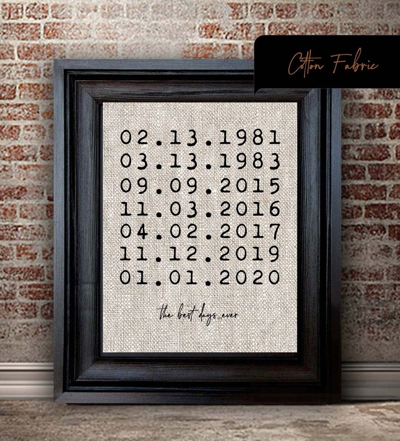 Special Dates Sign  The Best Dates Sign  Cotton Anniversary