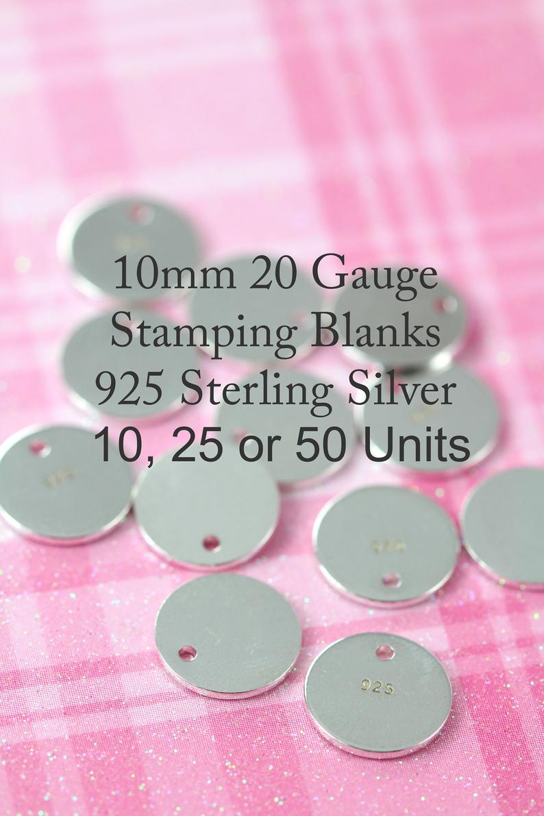 Stamping Blanks Wholesale 10 units  10 mm 3/8 inch 20 gauge