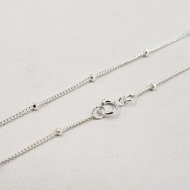 Sterling Silver 1.9mm Satellite Finished Chain Necklace 16