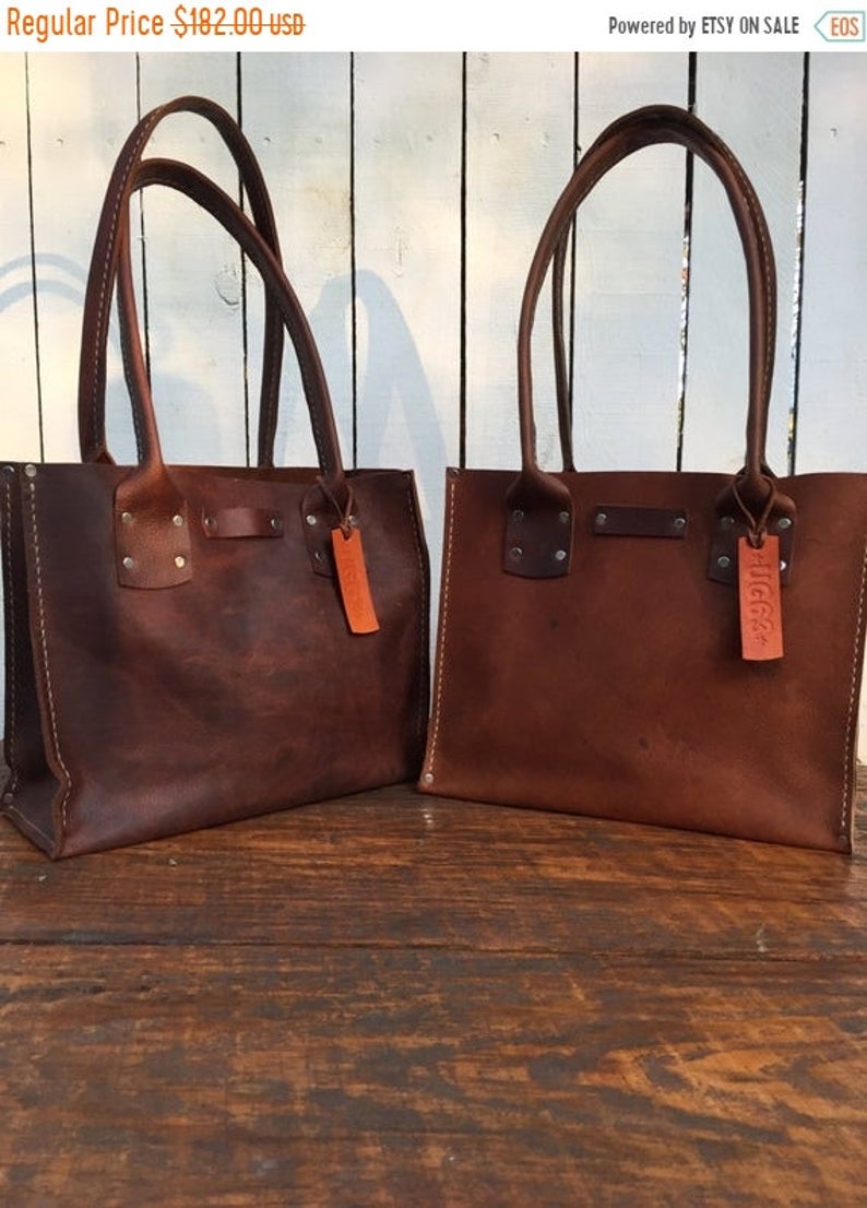 Big Savings Sale Distressed Brown Leather Handbag The Bella