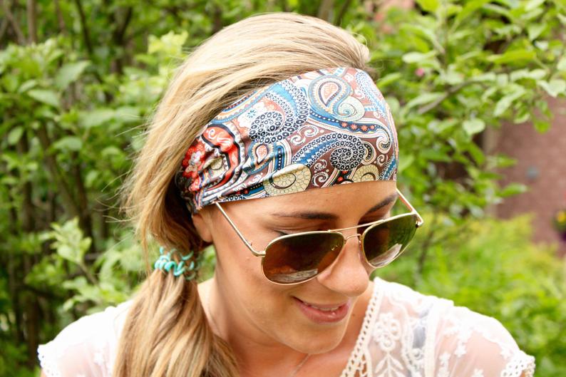 Buy 2 Get 1 FREE Yoga Headband Paisley Desert Headband for