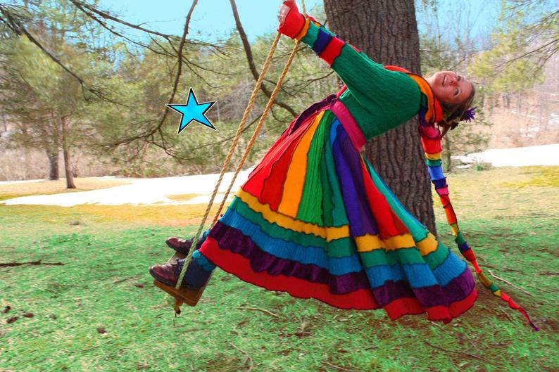 Dream Coat by Katwise Upcycled Sweater TUTORIAL  Rainbow