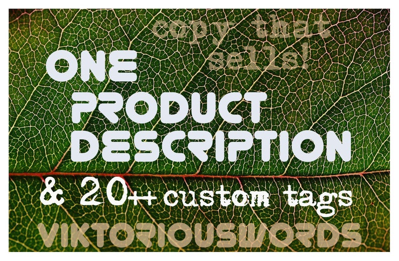 Etsy Shop SEO Product Description with Tags and Title