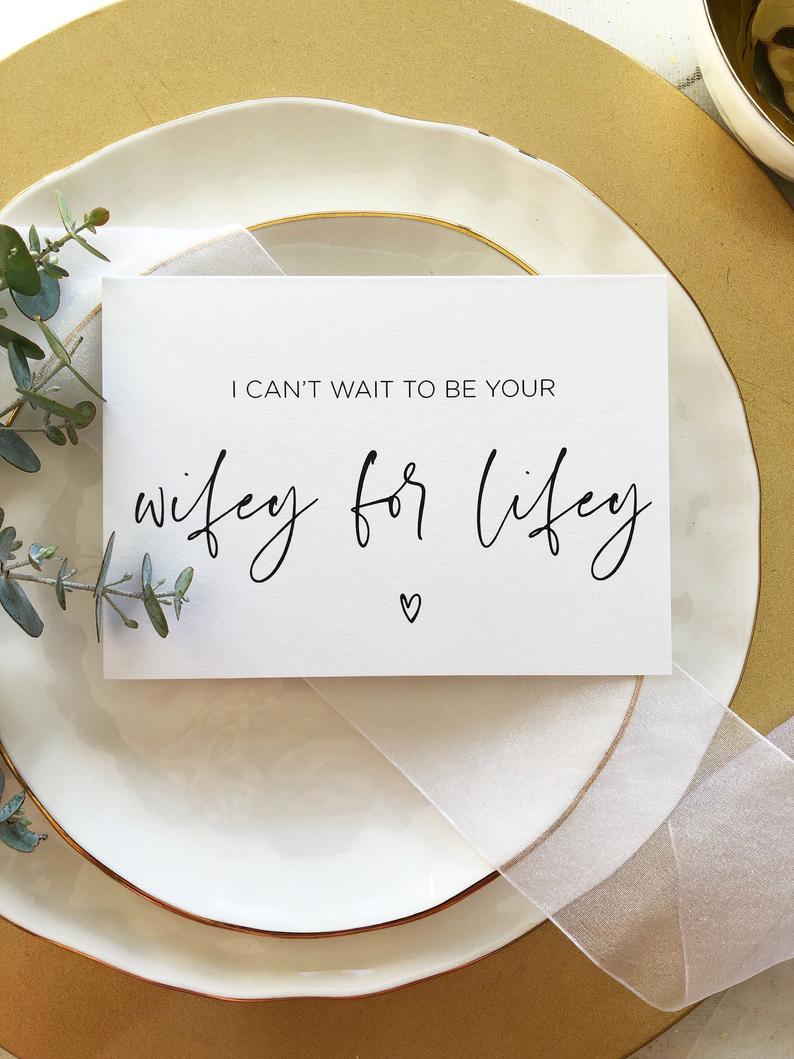 I Can’t Wait to Be Your Wifey for Lifey Wedding Card