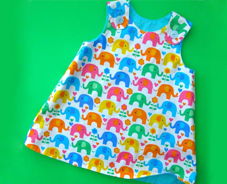 Reversible Baby Dress Pattern PDF  The Perfect A Line Dress