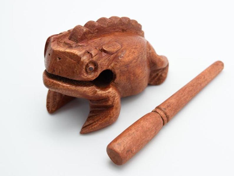 Small Wood Frog Musical Instrument 1.53 long