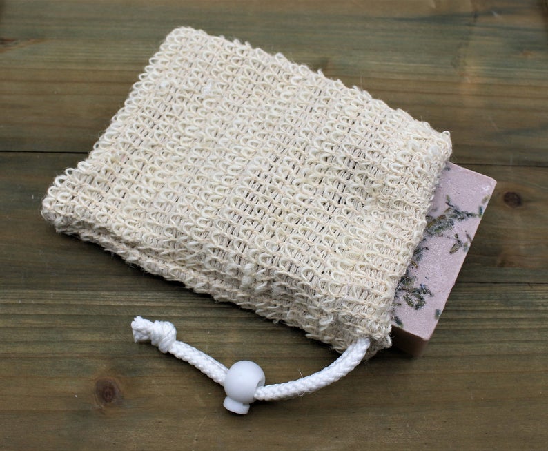 Natural Sisal Soap Pouch Exfoliating Soap Sack Made with