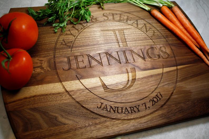 Personalized Cutting Board  Wedding Gift  Engagement  Gifts