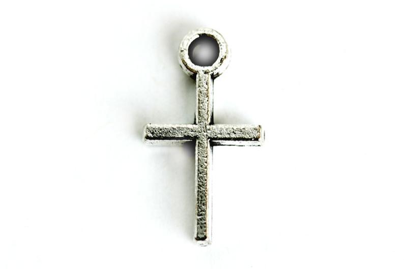 Silver Cross Charm. Add-On Charm for Bracelet Charm or