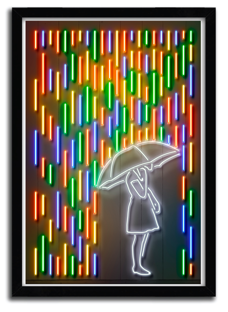 AFFICHE rain girl by Octavian Mielu