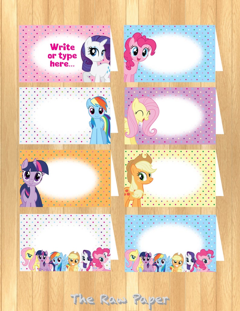 INSTANT DOWNLOAD  EDITABLE My Little Pony Food Tent