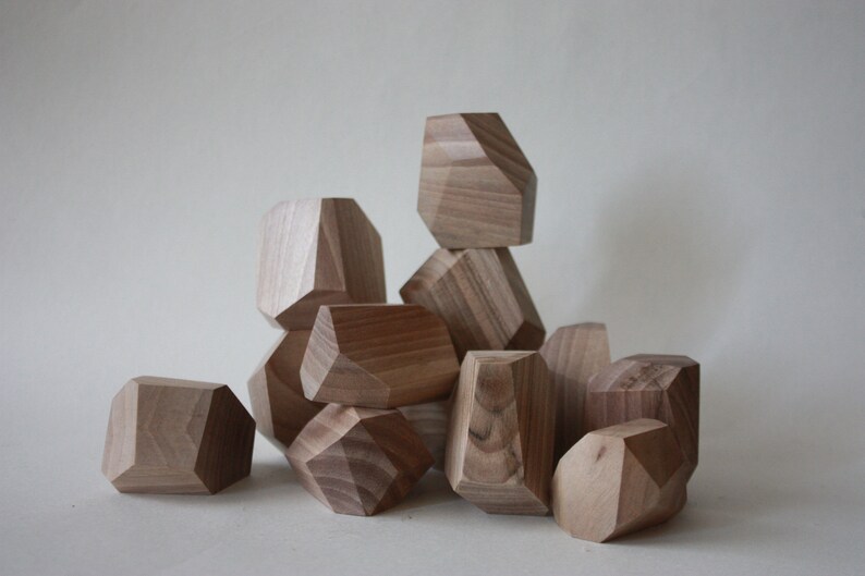 Wooden blocks Gray walnut/tumi ishi