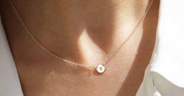 Tiny Baguette Necklace – Clear Crystal