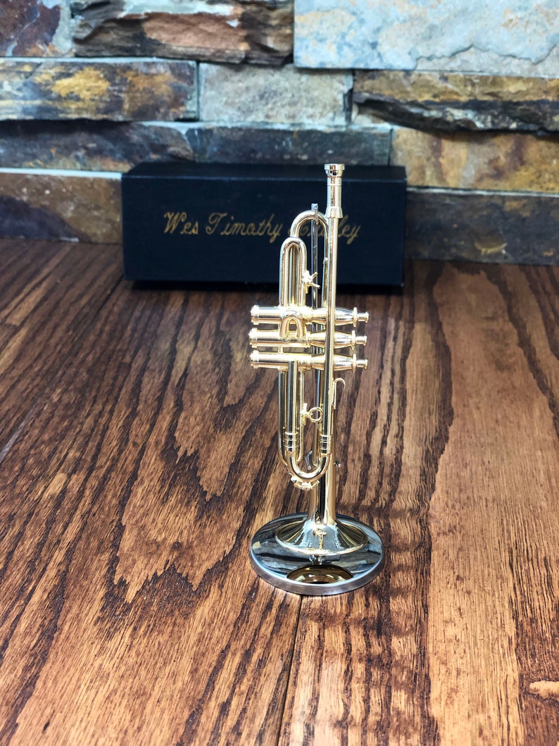 Personalized Miniature Trumpet  Music gift  Instrument