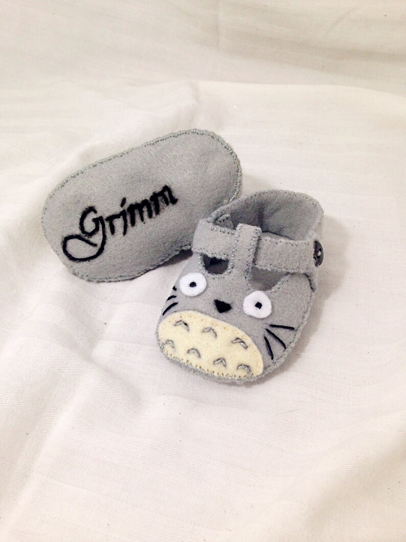 Totoro Baby Shoes Baby Booties Baby Slippers Handmade in