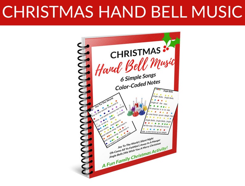 Christmas Hand Bell Music EBook 6 Song Sheets Poster and